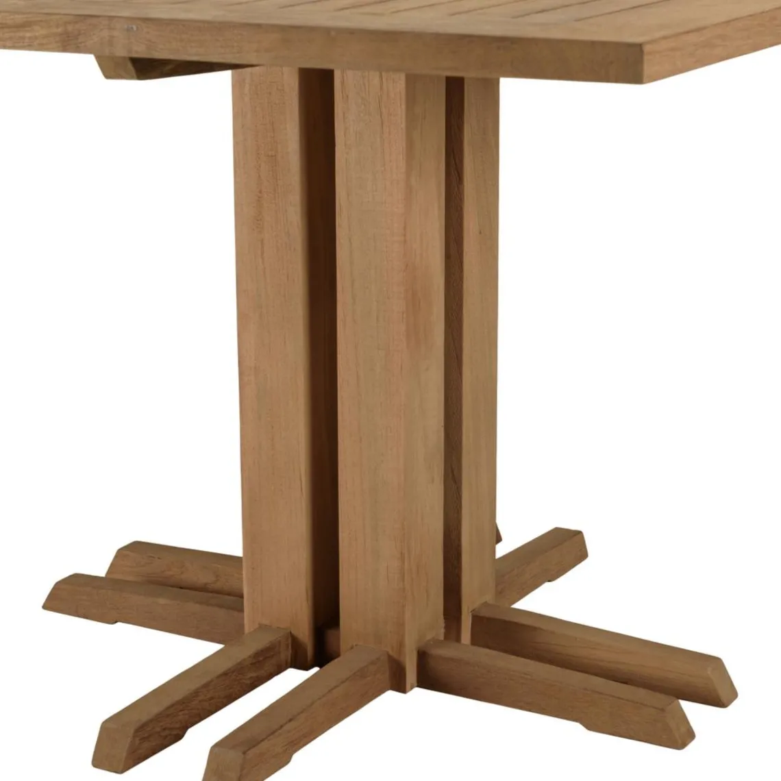 Macabane Table à manger jardin carrée teck recyclé KALLY Marron Clearance