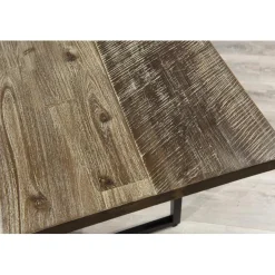 Macabane Table À Manger LEANDRE Bois Et Pieds En Métal 200 X 100 Cm Best