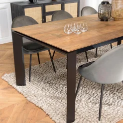 Macabane Table à manger MAXENCE 220/6501 pieds métal Online