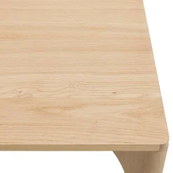 Macabane Table à manger naturelle pieds chêne massif MAXENCE Beige Outlet