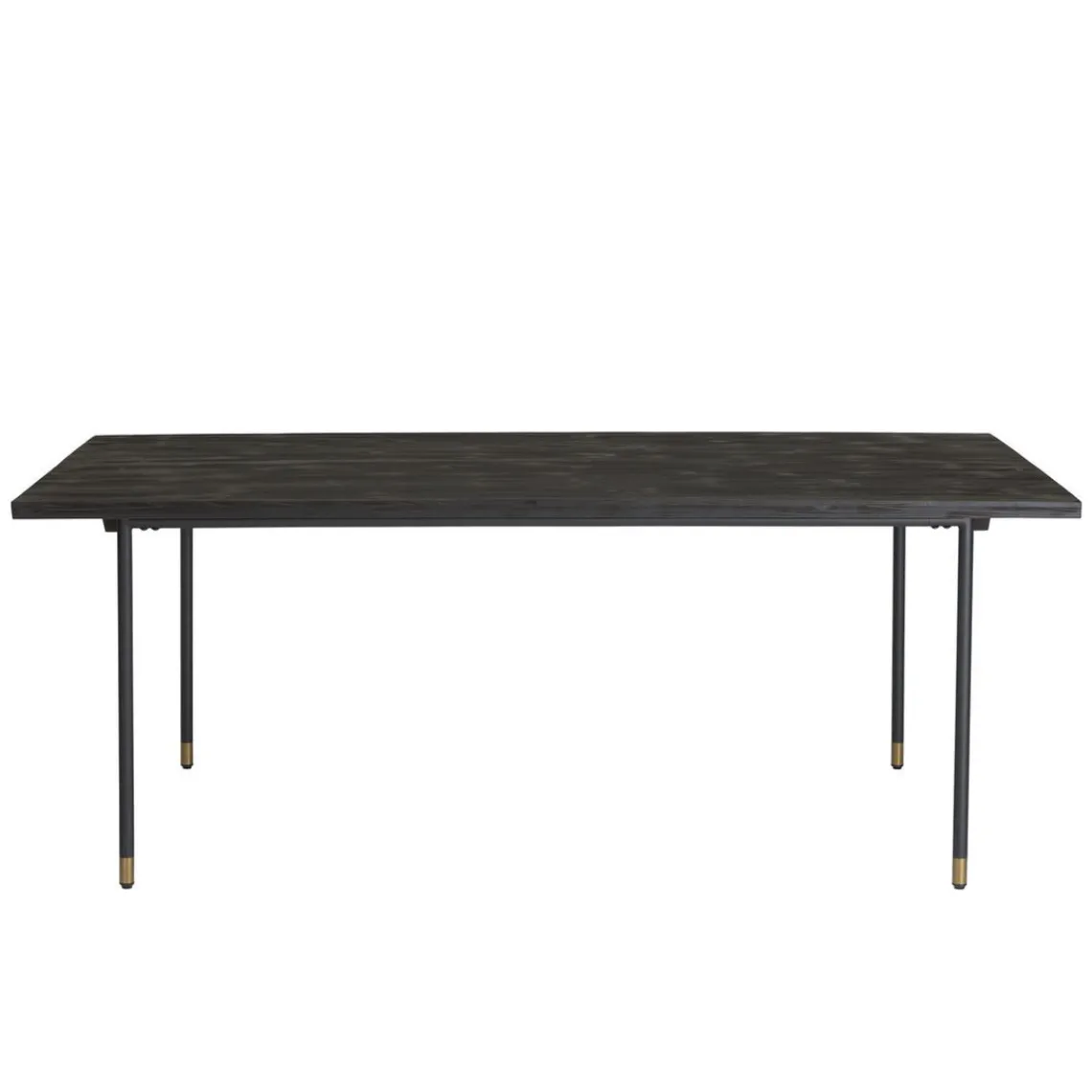 Macabane Table à Manger Noire 200 x 100 cm Pin Vieilli YANIS Online