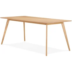ALTEREGO Table à manger ou bureau design 'BARISTA' en bois style scandinave New