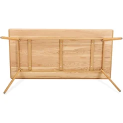 ALTEREGO Table à manger ou bureau design 'BARISTA' en bois style scandinave New