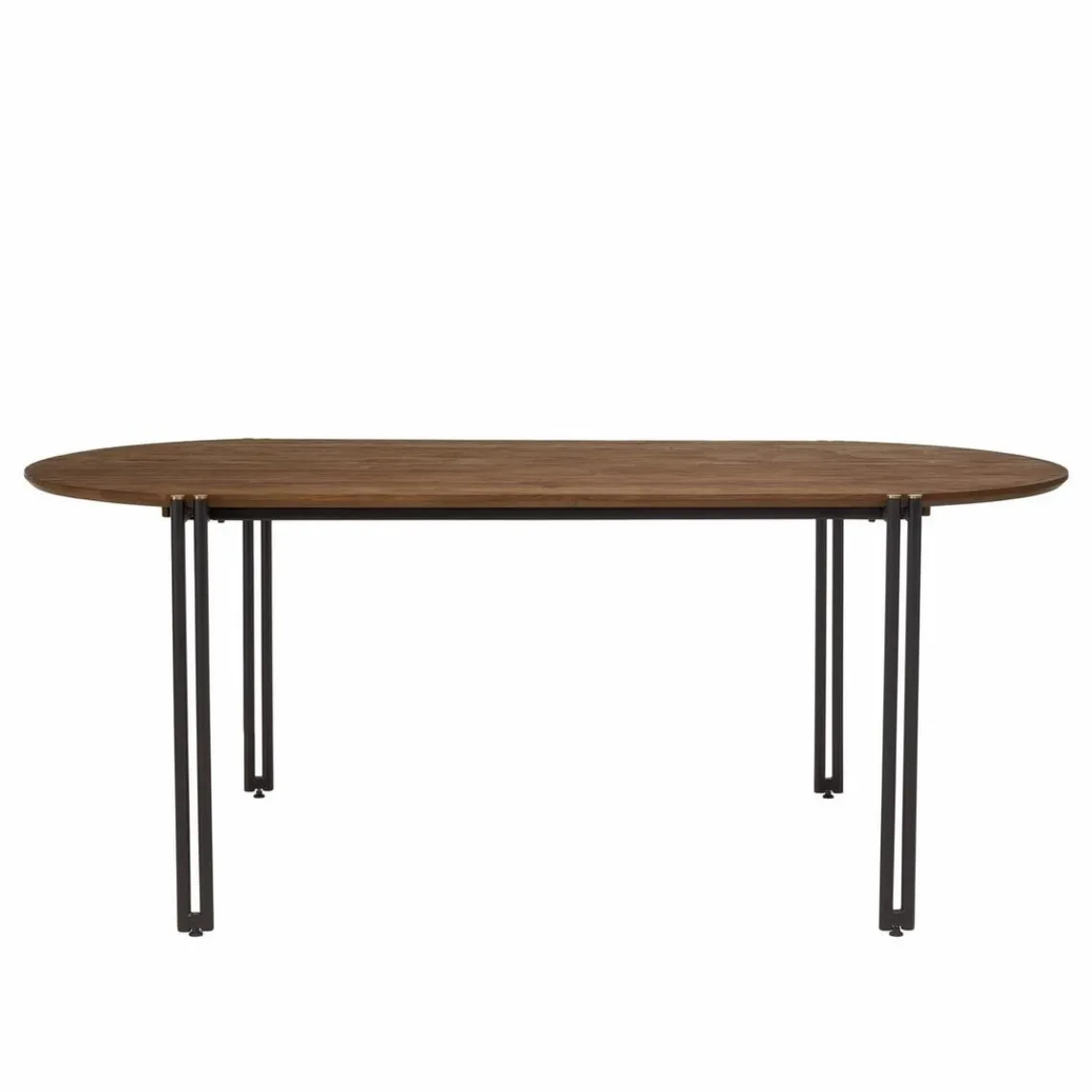 Macabane Table à manger ovale 200x105cm plateau bois de teck recyclé