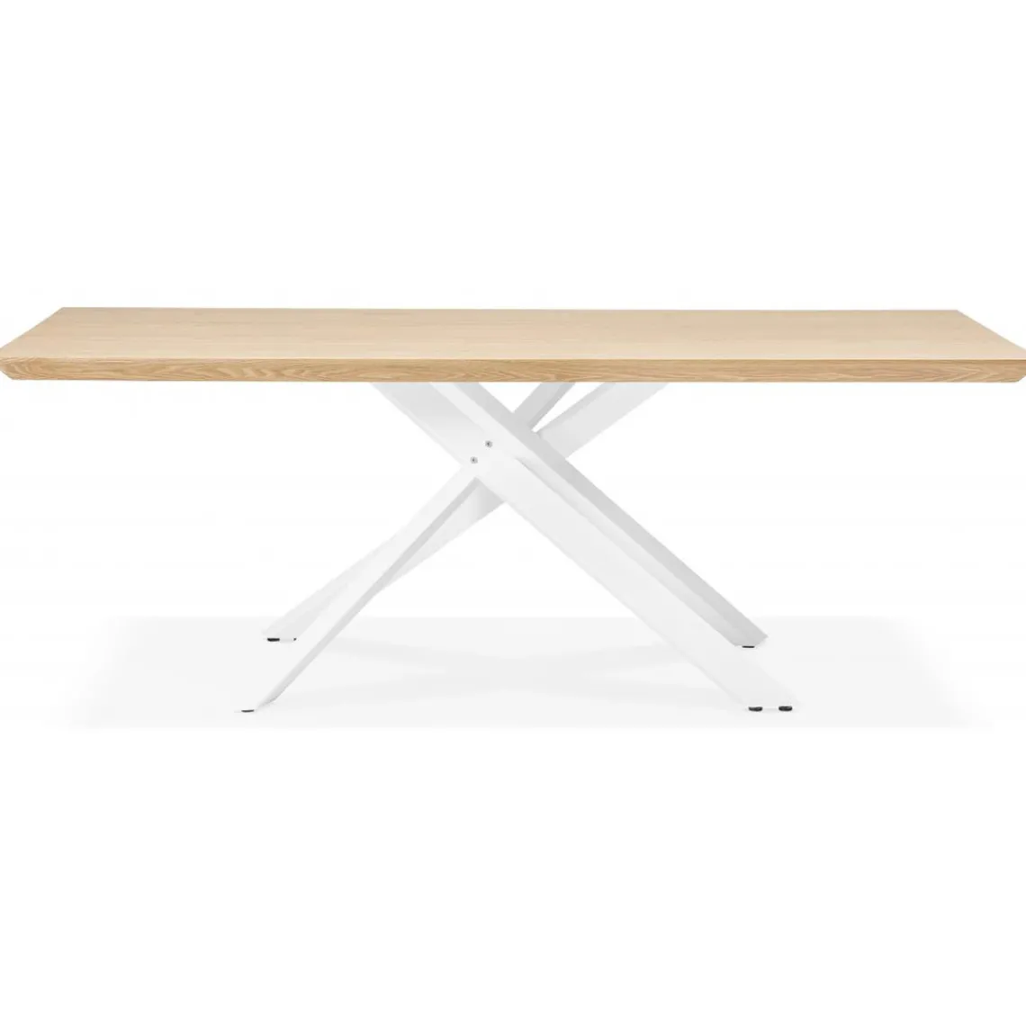 3S. x Home Table à Manger Piétement en Métal POTZ Beige Blanc Best