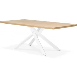 3S. x Home Table à Manger Piétement en Métal POTZ Beige Blanc Best