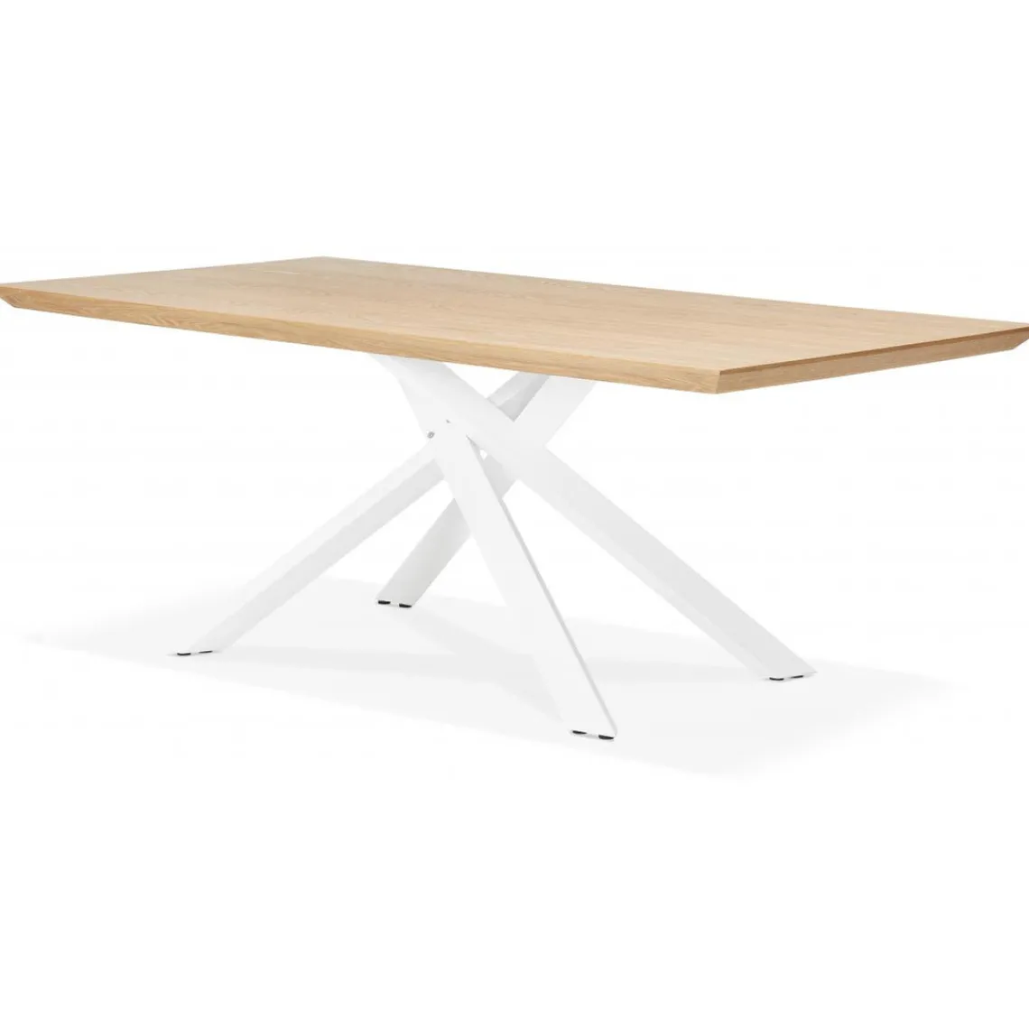 3S. x Home Table à Manger Piétement en Métal POTZ Beige Blanc Best