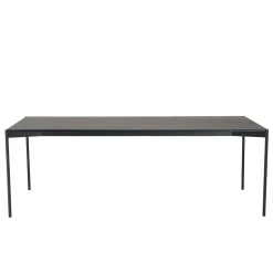 Macabane Table à manger rectangulaire Noir piètement métal Outlet