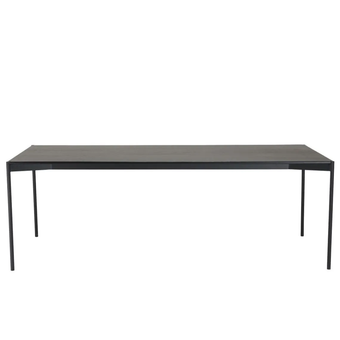 Macabane Table à manger rectangulaire Noir piètement métal Outlet