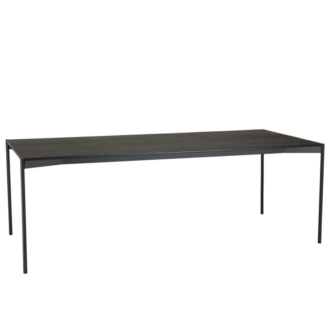 Macabane Table à manger rectangulaire Noir piètement métal Outlet