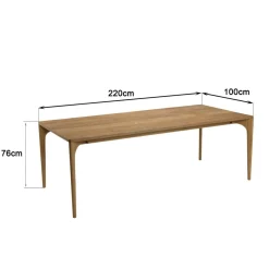 Macabane Table à manger rectangulaire en teck recyclé MAXENCE New