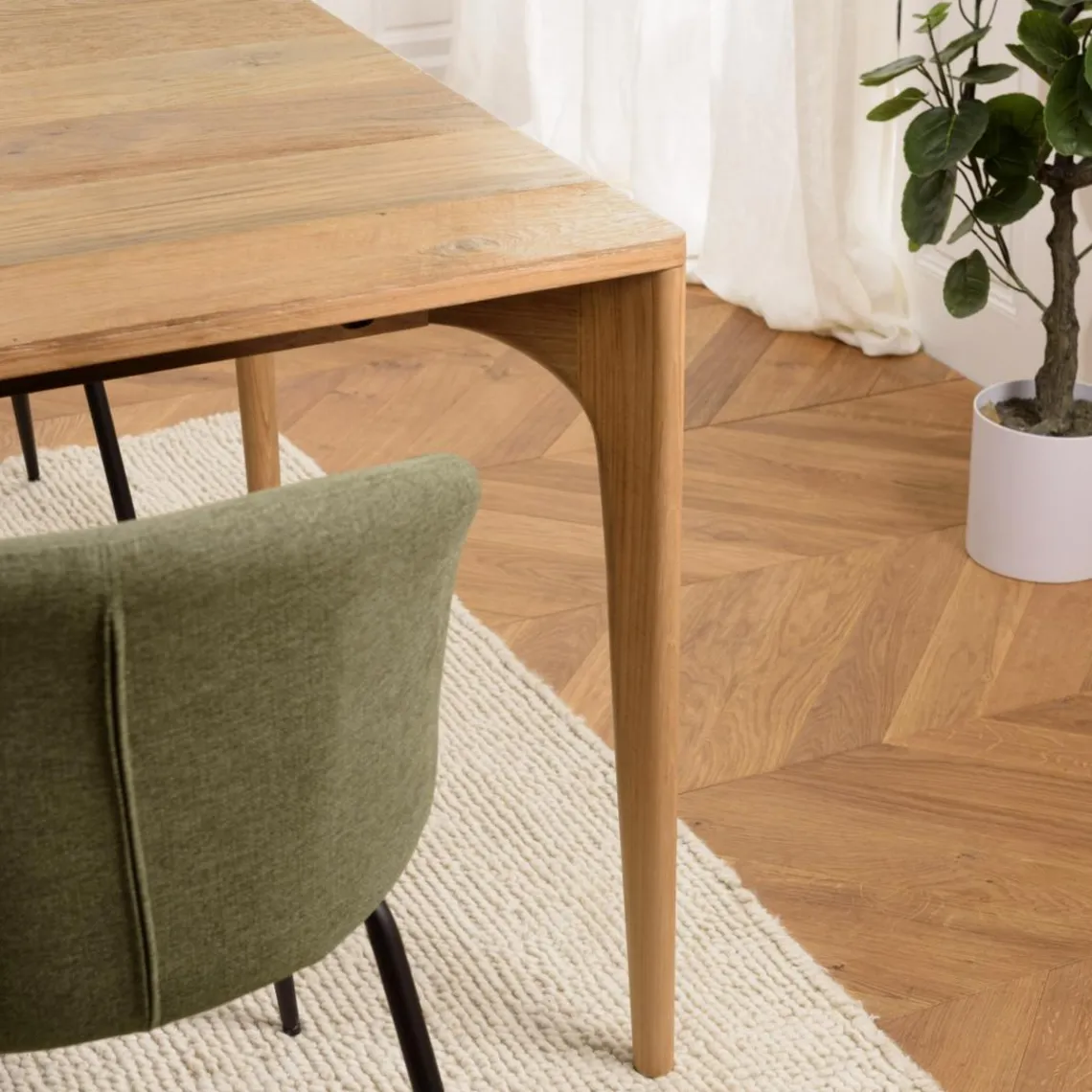 Macabane Table à manger rectangulaire en teck recyclé MAXENCE New