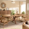 Macabane Table à manger rectangulaire 240x100cm en bois teck recyclé New