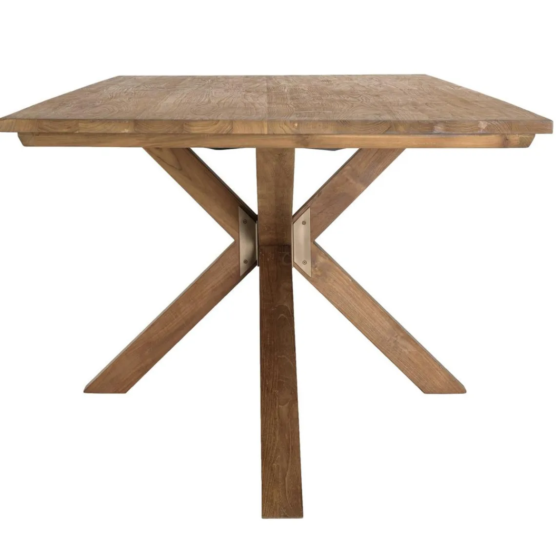 Macabane Table à manger rectangulaire 240x100cm en bois teck recyclé New