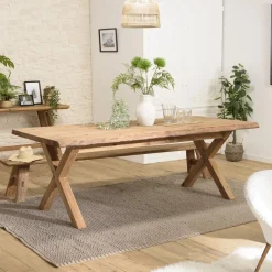 Macabane Table à manger rectangulaire bois Pin recyclé. Sale