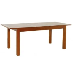Macabane Table à manger rectangule avec rallonge 160x200 cm en bois mindi Best