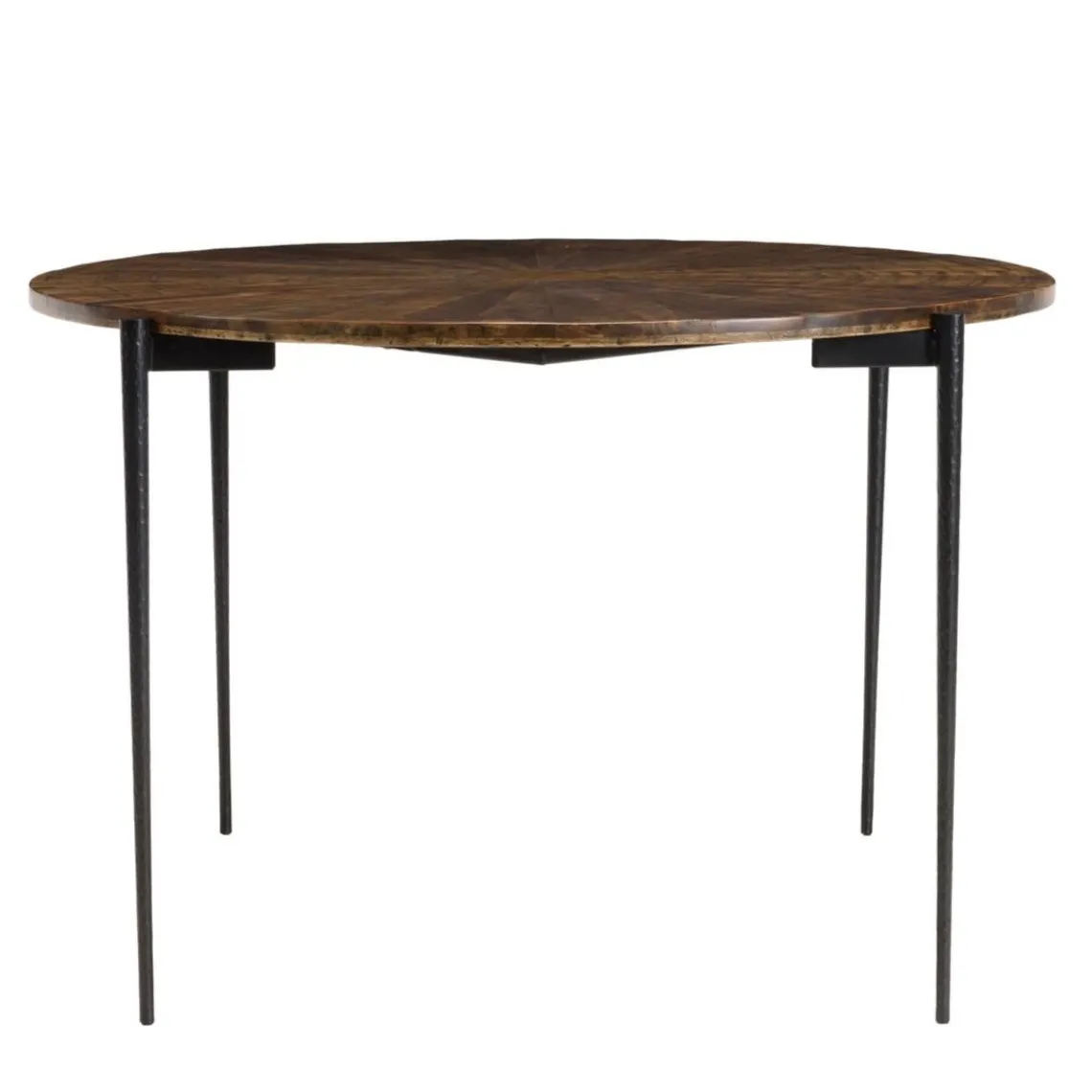Macabane Table à manger ronde en bois et pieds métal KIARA Online