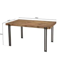 Macabane Table à manger SIXTINE 150 x 90 cm