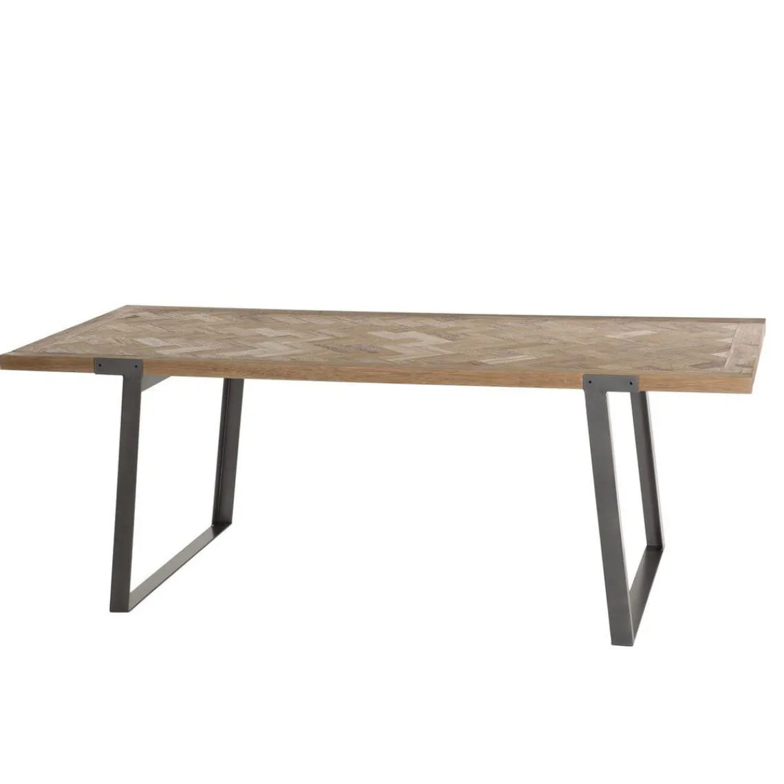 Macabane Table à manger 220x100cm Sapin et métal CARLA Best