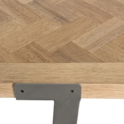 Macabane Table à manger 220x100cm Sapin et métal CARLA Best