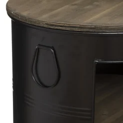 3S. x Home Table A Café Ajourée Diego Noire Grand Modèle New