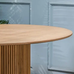 Nordlys Table a Manger 6 personnes Ronde Bois Marron Hot