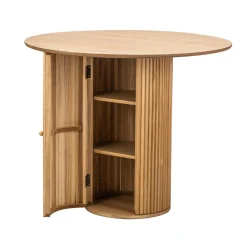 Nordlys Table a Manger 4 personnes Ronde Bois Marron Hot