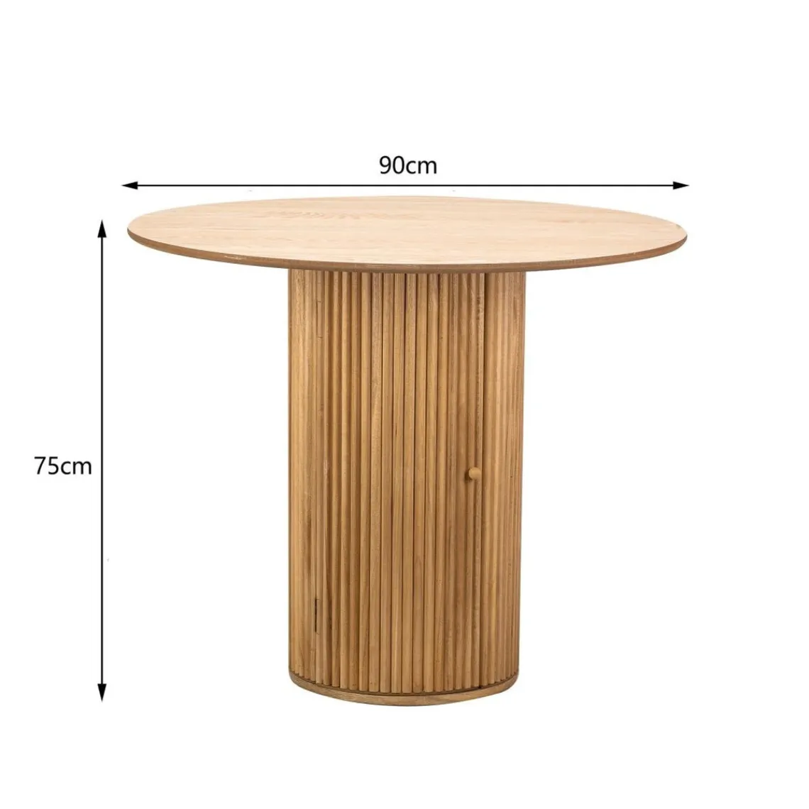 Nordlys Table a Manger 4 personnes Ronde Bois Marron Hot