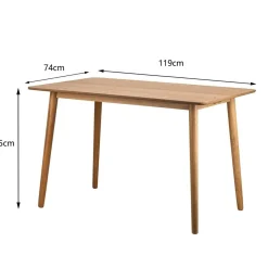 Nordlys Table a Manger 4 Personnes (L120 cm) Rectangulaire Bois Sale
