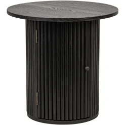 3S. x Home Table Appoint Bout de Canape Rangement en Bois noir Discount