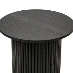 3S. x Home Table Appoint Bout de Canape Rangement en Bois noir Discount