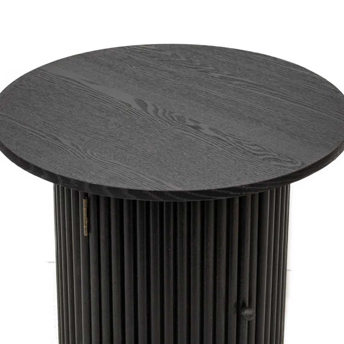 3S. x Home Table Appoint Bout de Canape Rangement en Bois noir Discount