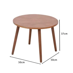 3S. x Home Table Appoint Bout de Canape Meuble Bois Rond Discount
