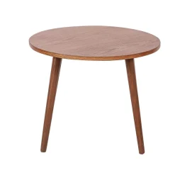 3S. x Home Table Appoint Bout de Canape Meuble Bois Rond Discount