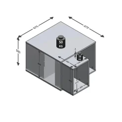 3S. x Home Table basse avec caissons amovibles JOKER 1 gris béton Sale