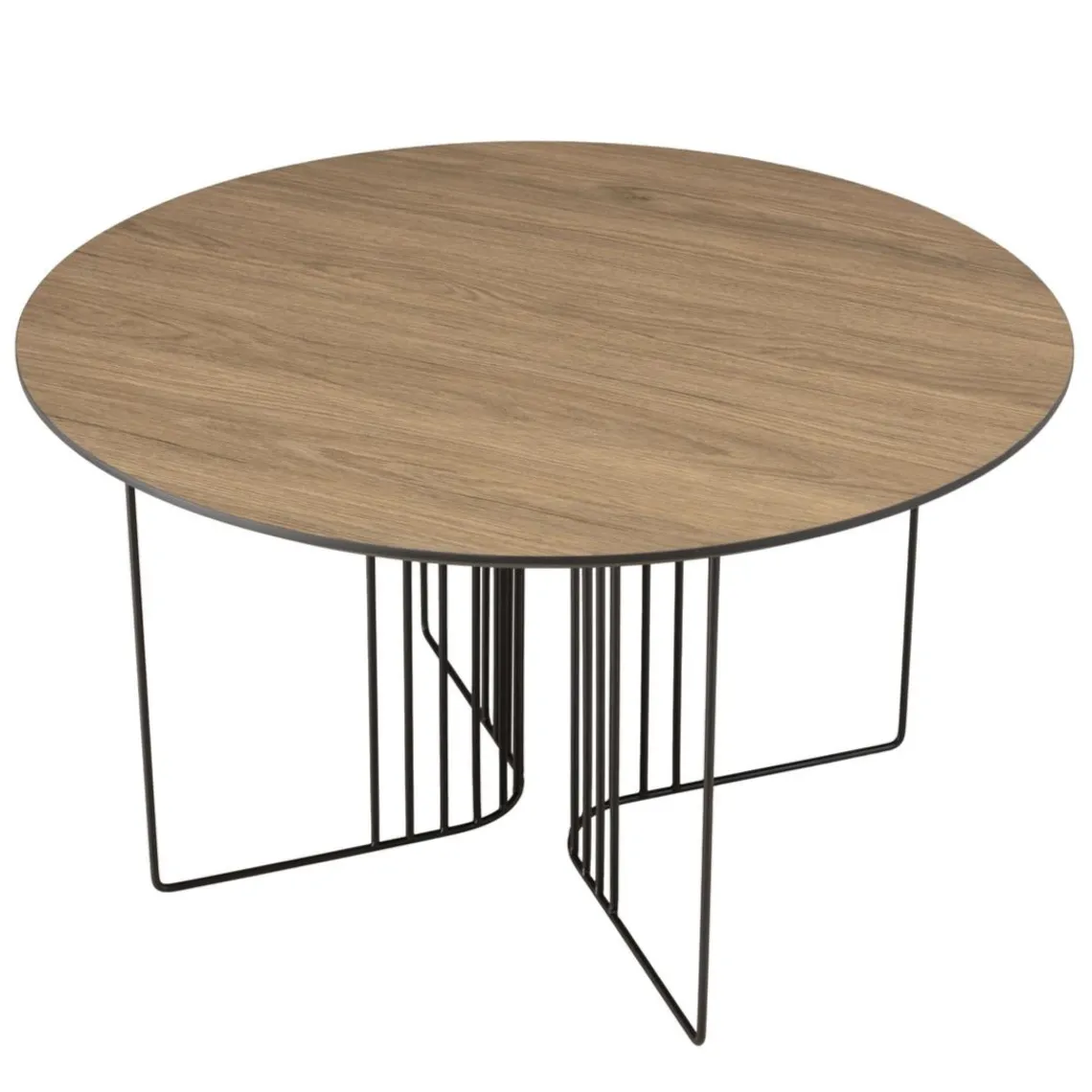 Macabane Table basse biseautée mocha pieds graphiques métal noir JULIA Online