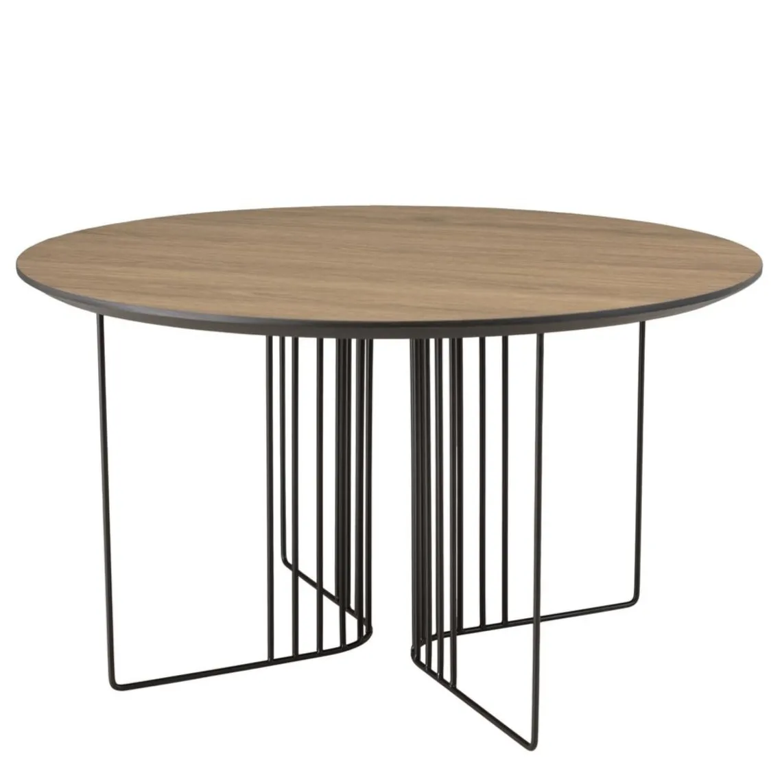 Macabane Table basse biseautée mocha pieds graphiques métal noir JULIA Online