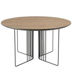 Macabane Table basse biseautée mocha pieds graphiques métal noir JULIA Online