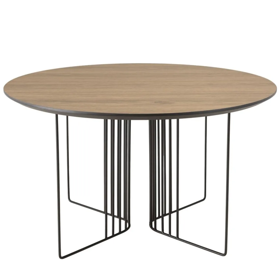 Macabane Table basse biseautée mocha pieds graphiques métal noir JULIA Online