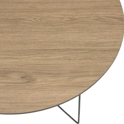 Macabane Table basse biseautée mocha pieds graphiques métal noir JULIA Online