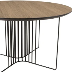 Macabane Table basse biseautée mocha pieds graphiques métal noir JULIA Online