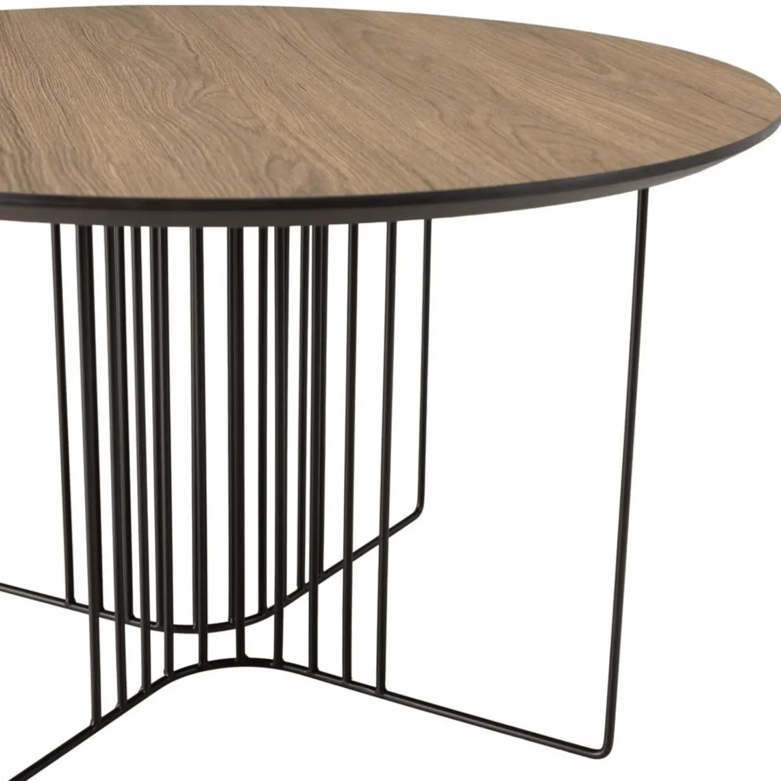 Macabane Table basse biseautée mocha pieds graphiques métal noir JULIA Online