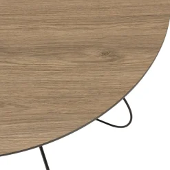 Macabane Table basse biseautée mocha pieds forme panier en métal JULIA Discount