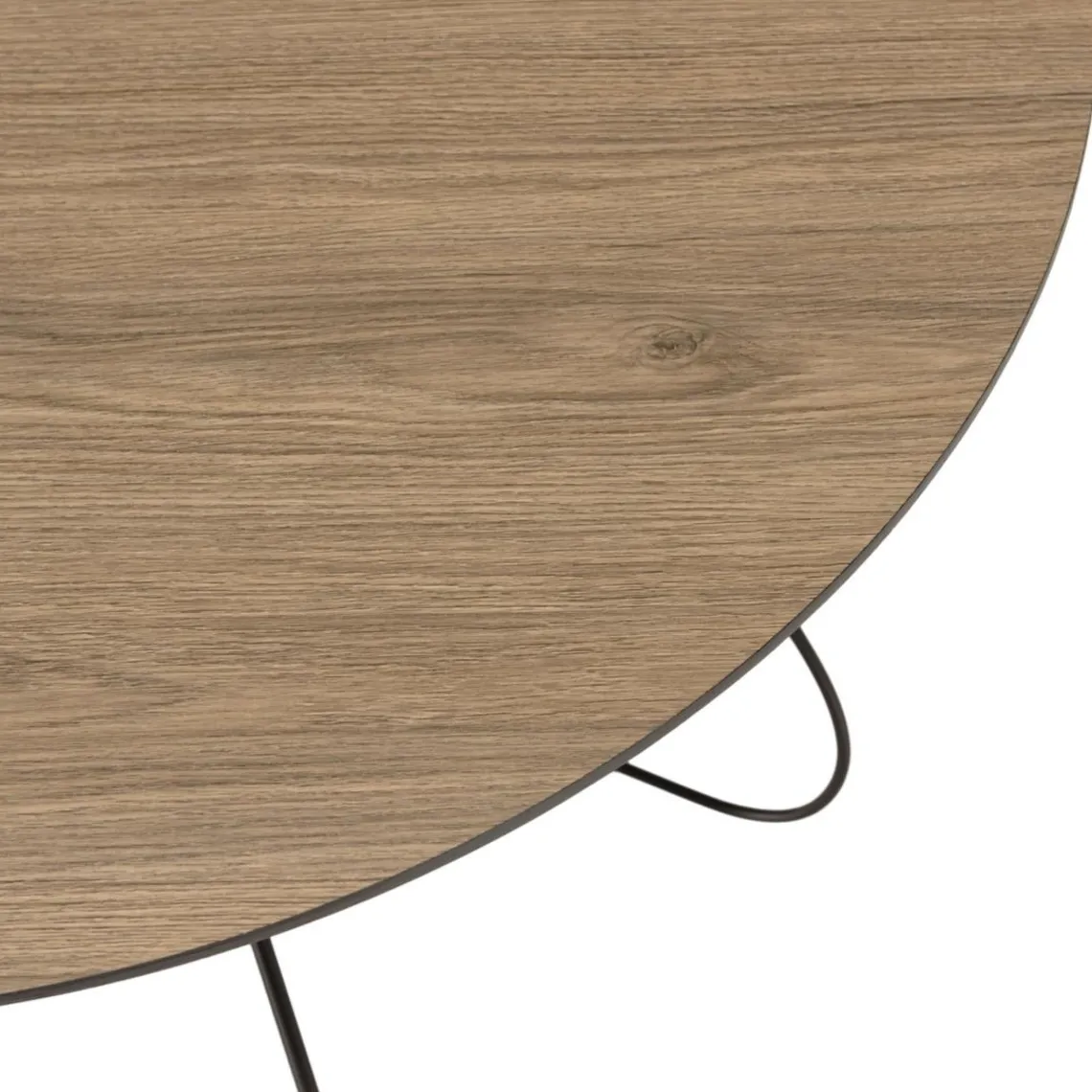 Macabane Table basse biseautée mocha pieds forme panier en métal JULIA Discount