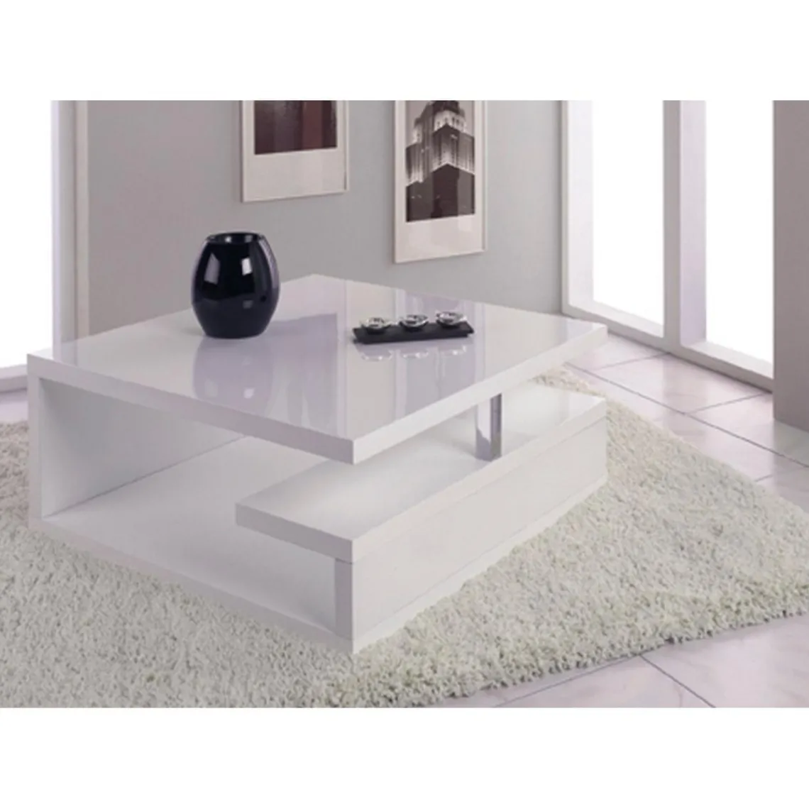 3S. x Home Table basse blanche design high gloss Online