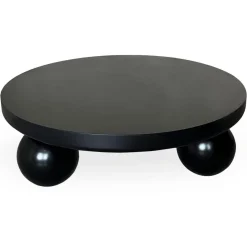 3S. x Home Table basse contemporaine design rond Bonnie Noir Online