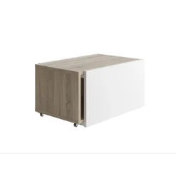 3S. x Home Table Basse Couleur Chêne SLIDE Blanc Best