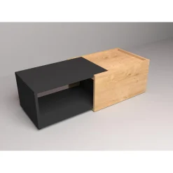 3S. x Home Table Basse Couleur Chêne SLIDE Noir Best