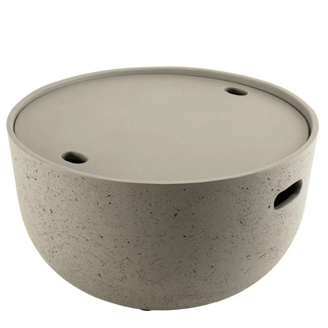 Macabane Table basse de jardin ronde 58x58 cm béton New