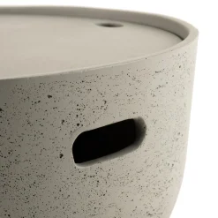 Macabane Table basse de jardin ronde 58x58 cm béton New